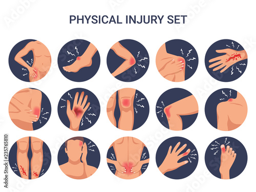  Burn Cut Injury Flat Set 
