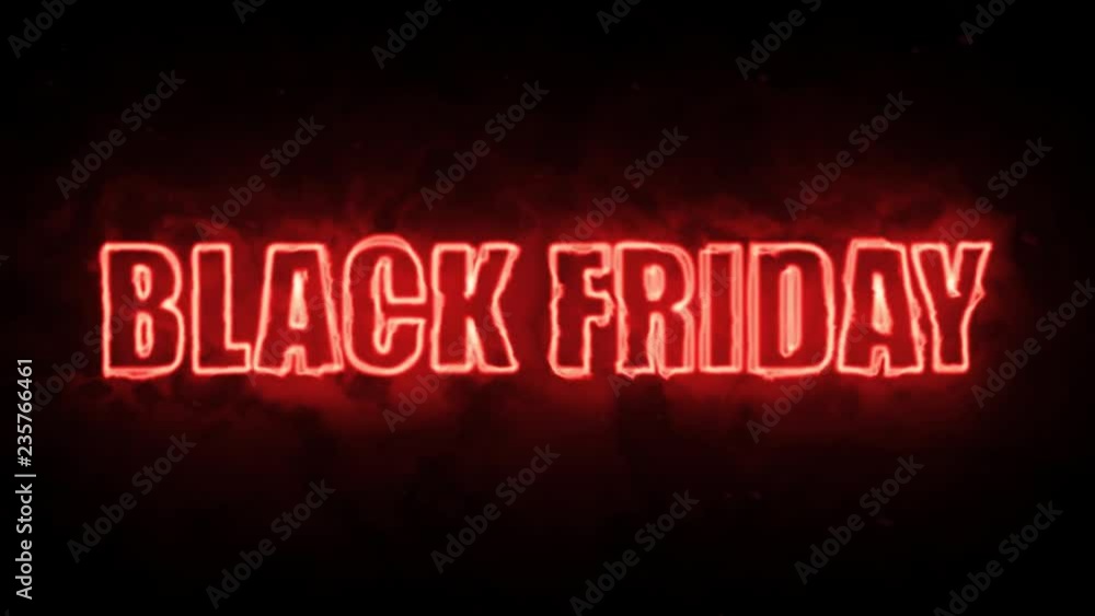 Black Friday hot sales text animation Black Friday hot sales text animation