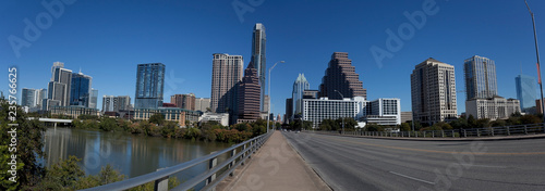 Austin, Texas panorama seen from South Congress Avenue.