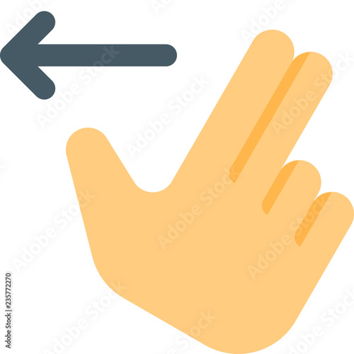 Left swipe with two fingers
