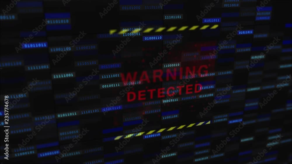 Warning Virus Detected over Animated Data Loop 14 Warning Virus Detected over Animated Data Loop 14