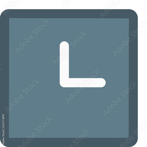 Square face wall clock