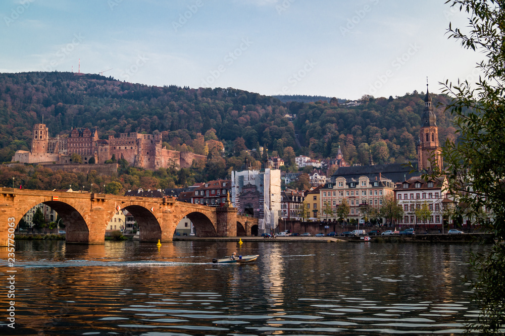 Blick auf Altstadt von Heidelberg