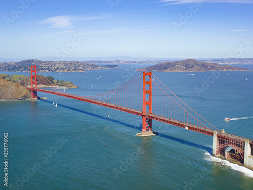 golden gate bridge aerial photo