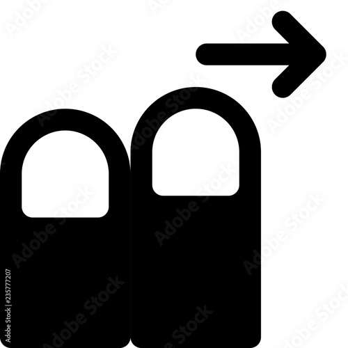 Slide right with two fingers
