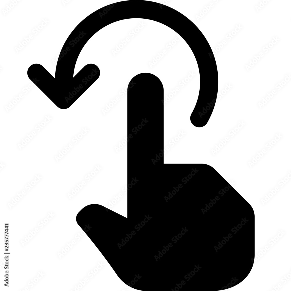 Rotate left swipe Rotate left swipe