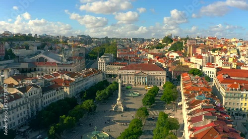 Aerial view of Rossio Square, Lisbon Portugal 1 photo