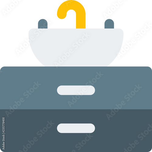 Luxurious washbasin with closet