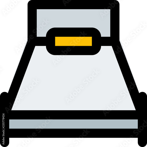Single bed with pillow
