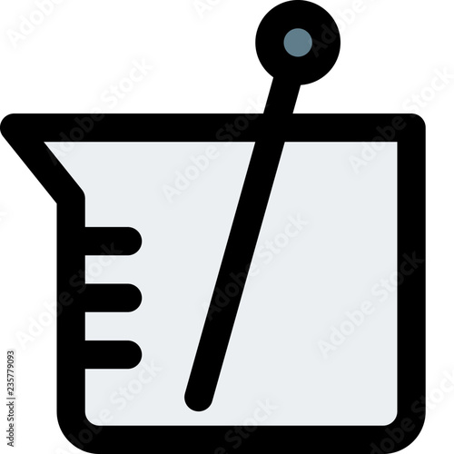 Beaker with stirring rod