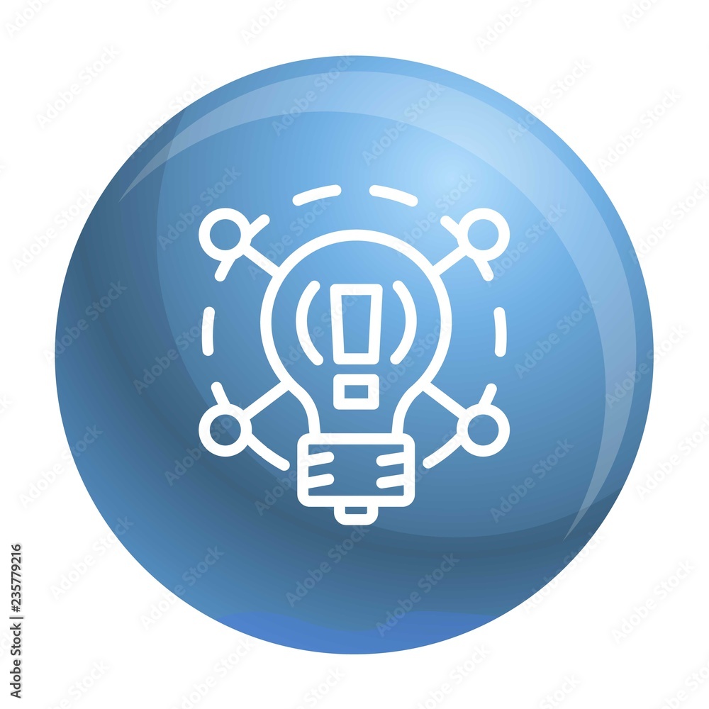 Creative idea bulb icon. Outline creative idea bulb vector icon for web design isolated on white background Creative idea bulb icon. Outline creative idea bulb vector icon for web design isolated on white background