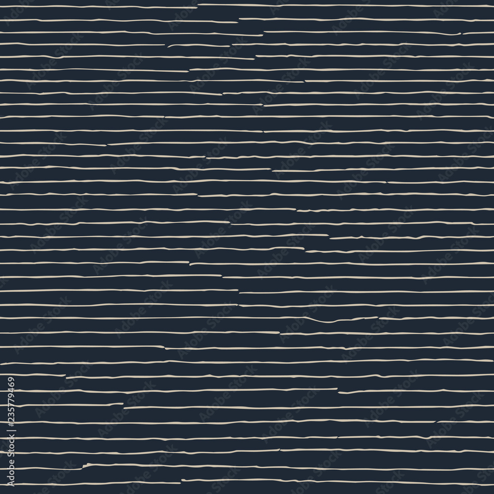Obraz premium Dark seamless pattern. Hand drawn light grey lines. Abstract striped background