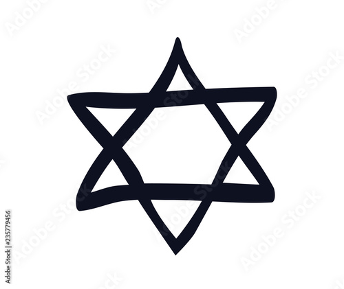 jewish star isolated icon