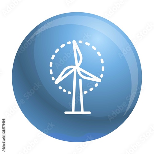 Wind turbine icon. Outline wind turbine vector icon for web design isolated on white background