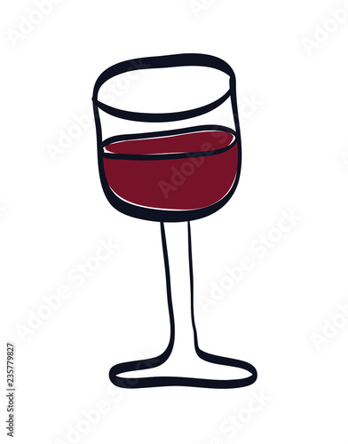 glass of wine isolated icon