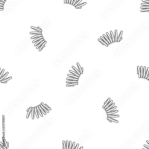 Elastic spring coil pattern seamless vector repeat geometric for any web design