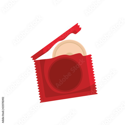 condom protection packing open