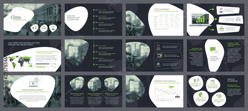 Elements of infographics for presentations templates