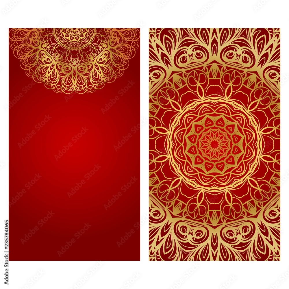 Vector mandala pattern. two template for flyer or invitation card design. for banners, greeting cards, gifts tags. Vector mandala pattern. two template for flyer or invitation card design. for banners, greeting cards, gifts tags.