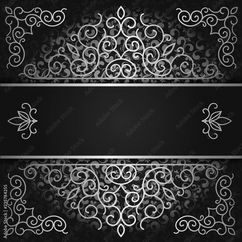 background, black and silver cover