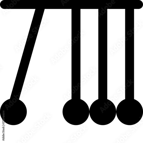 Newton pendulum experiment