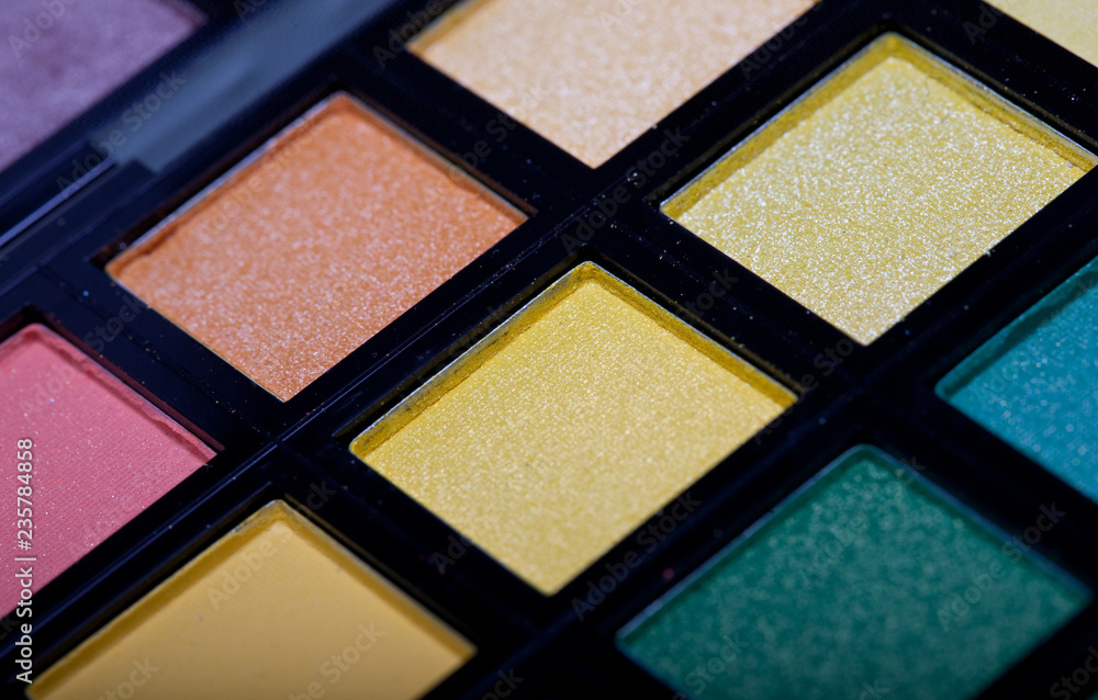 Fototapeta premium multicolored eye shadows