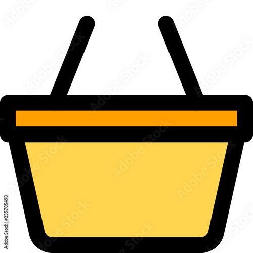 Shopping basket isolated