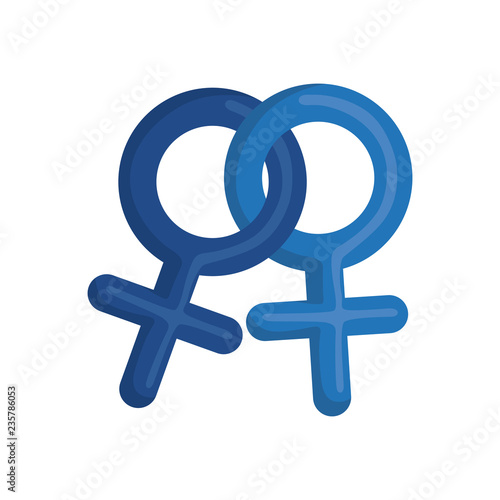 gender females gay couple symbols