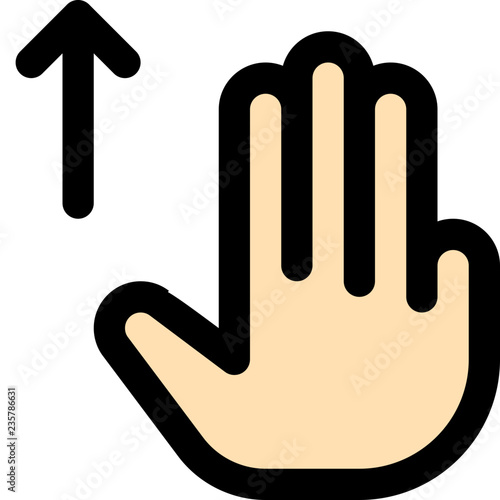 Scroll up with three fingers