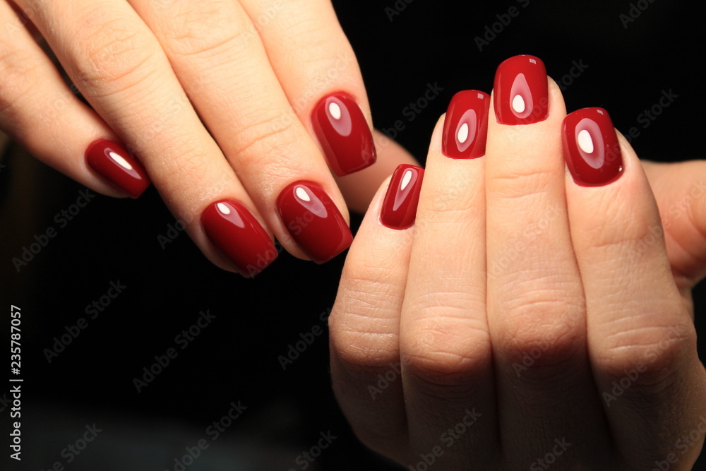 stylish red manicure stylish red manicure