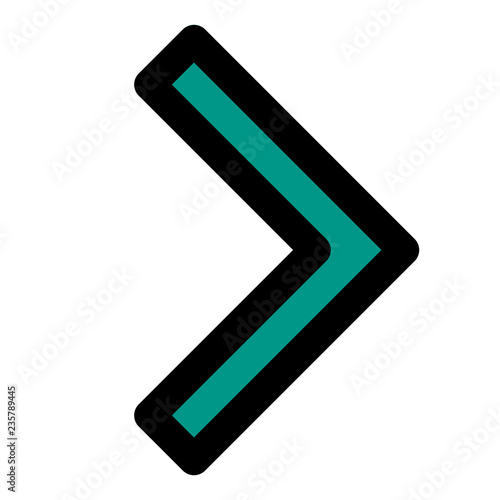 Chevron arrow pointing rightward