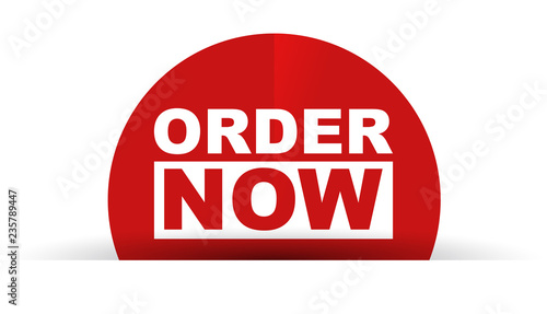 red vector banner order now