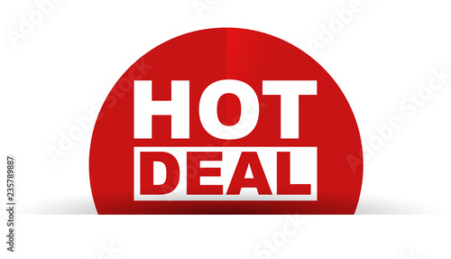 red vector banner hot deal