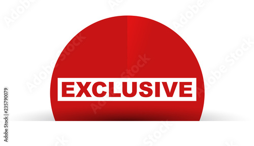 red vector banner exclusive