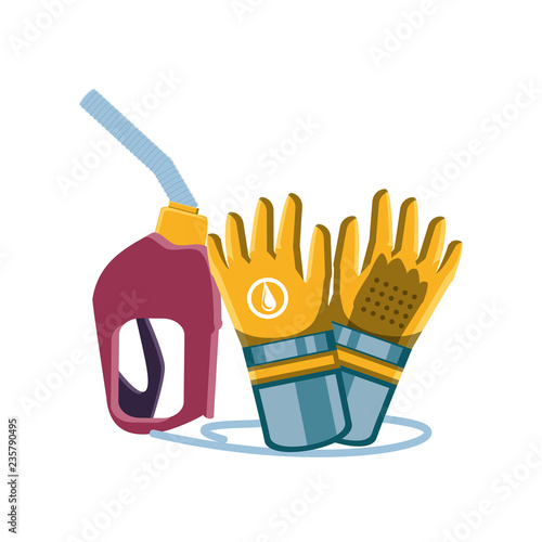 gasoline dispenser gun with gloves