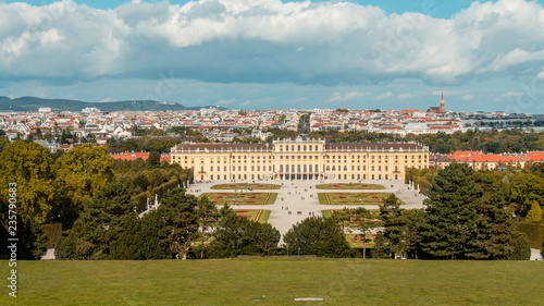 Jardins de um palácio antigo de Viena na Áustria