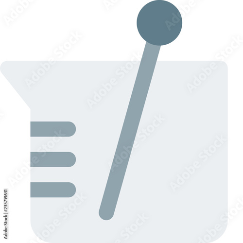 Beaker with stirring rod