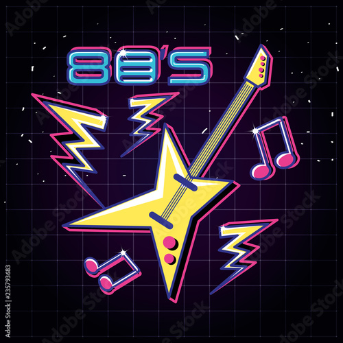electric guitar pop art style