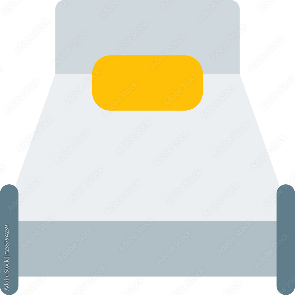 Single bed with pillow Single bed with pillow