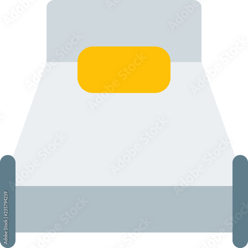 Single bed with pillow