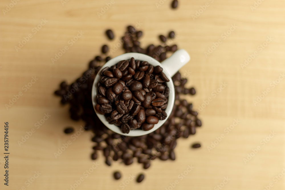Coffee Cup Overhead Depth Coffee Cup Overhead Depth