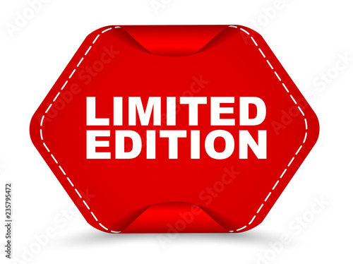 red vector banner limited edition
