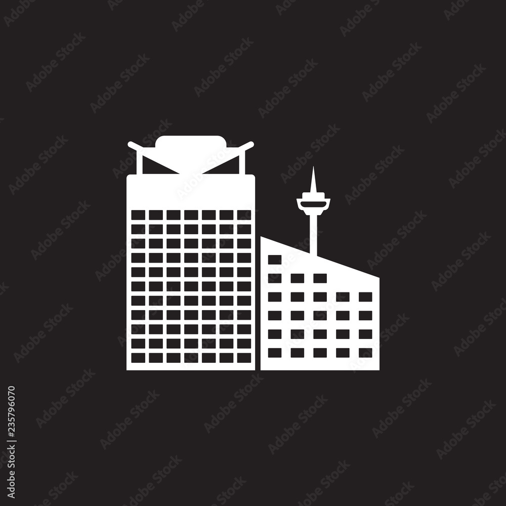 hotel building and casino icon. Simple element illustration. hotel building and casino symbol design template. Can be used for web and mobile