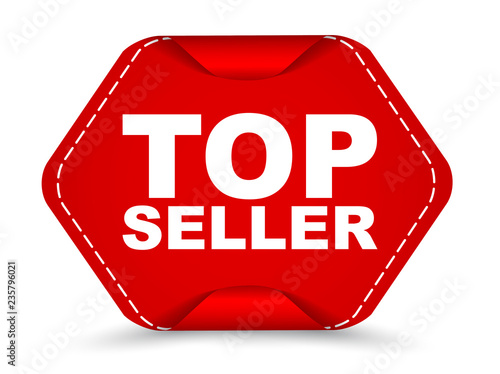 red vector banner top seller
