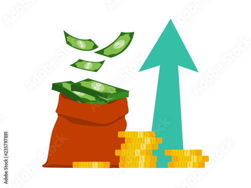 Business finance growth concept. Idea of money increase