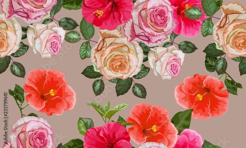 Rose seamless pattern