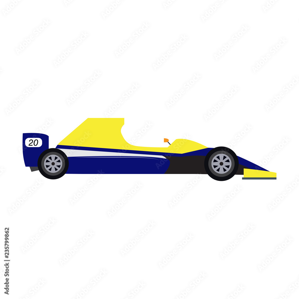 Side view of a racing car. Vector illustration design