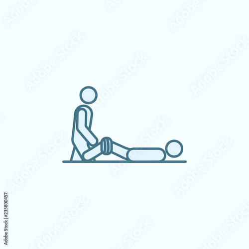 Massage  for leg field outline icon. Element of medicine physiotherapy of legs icon. Thin line icon for website design and development, app development. Premium icon
