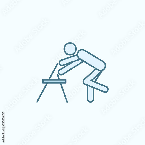 Foot training apparatus field outline icon. Element of medicine physiotherapy of legs icon. Thin line icon for website design and development, app development. Premium icon