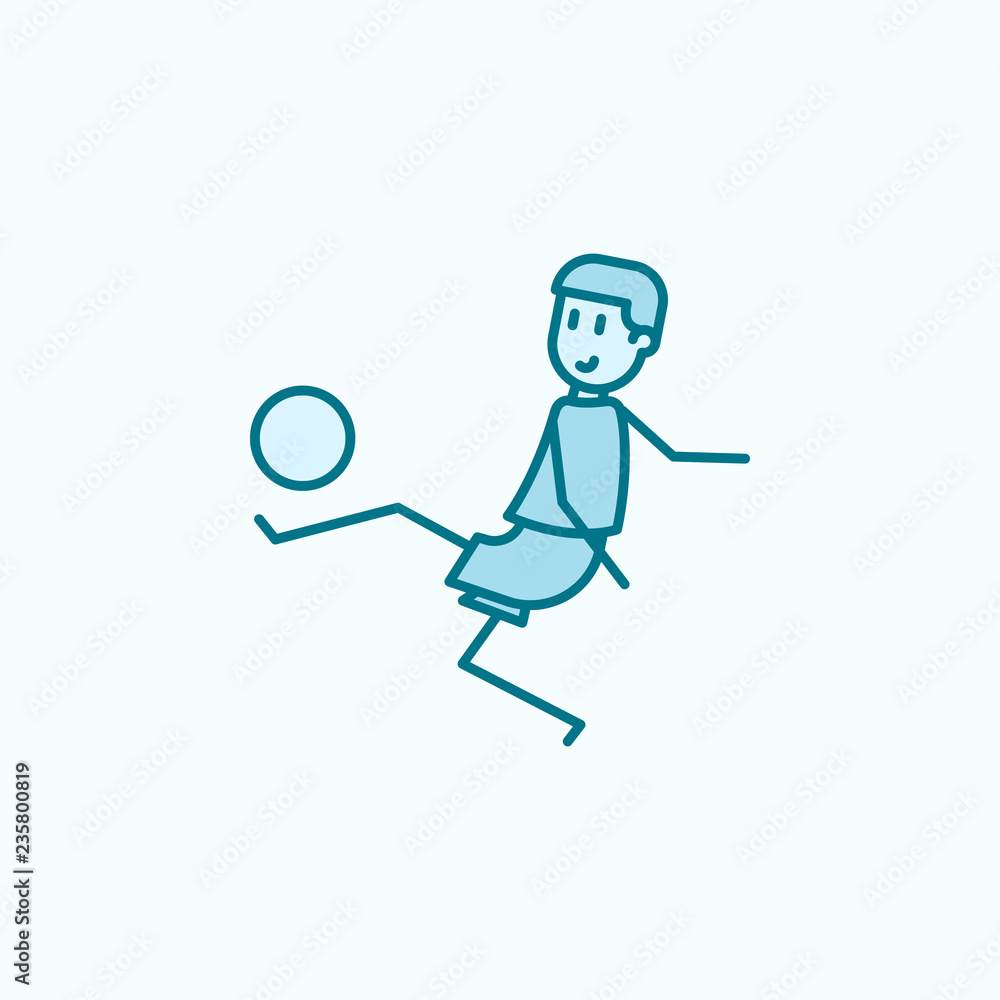 the kicker strikes ball field outline icon. Element of soccer player icon. Thin line icon for website design and development, app development. Premium icon the kicker strikes ball field outline icon. Element of soccer player icon. Thin line icon for website design and development, app development. Premium icon